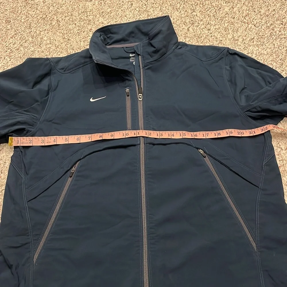 Nike Men's Fleece Softshell JAcket Sz M Navy Blue Activewear Outdoor